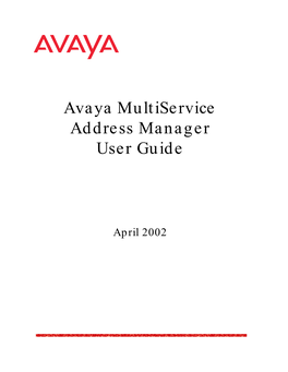 Address Manager User Guide