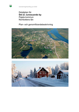 Detaljplan För Del Av Junosuando by Pajala Kommun Norrbottens Län Plan