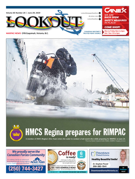 HMCS Regina Prepares for RIMPAC a Member of HMCS Regina’S Dive Team Enters the Water to Conduct a Hull Search Dive While Preparing for RIMPAC on June 23