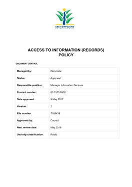 EGSC Policy Template