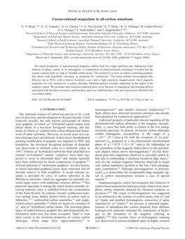 Unconventional Magnetism in All-Carbon Nanofoam