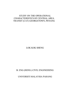 Study on the Operational Characteristics of Central Area Transit (CAT) Georgetown.Pdf