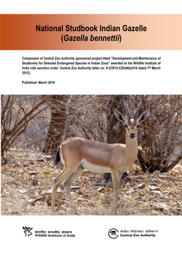 National Studbook Indian Gazelle (Gazella Bennettii)