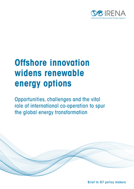 Offshore Innovation Widens Renewable Energy Options