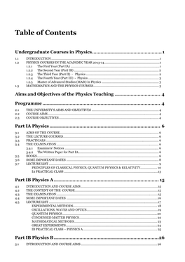 Table of Contents