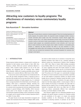 The Effectiveness of Monetary Versus Nonmonetary Loyalty Programs