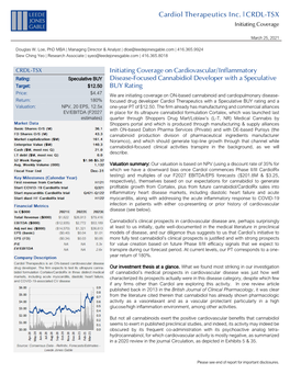 Cardiol Therapeutics Inc. | CRDL-TSX Initiating Coverage