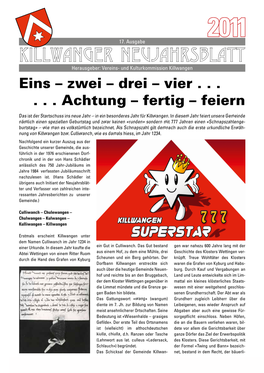 Neujahrsblatt 2011