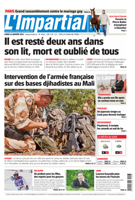 Intervention De L'armée Française Sur Des Bases Djihadistes Au Mali