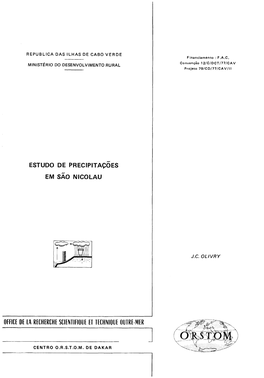 Estudo De Precipitacoes Em Sao Nicolau