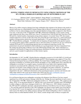 Zoning Verification in Mexico City Using Strong Motions of the M7.1 Puebla-Morelos Earthquake of September 19, 2017