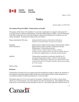 Prescription Drug List (PDL): Triamcinolone Acetonide