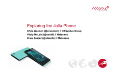 Exploring the Jolla Phone