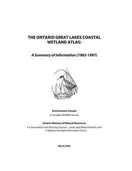 The Ontario Great Lakes Coastal Wetland Atlas