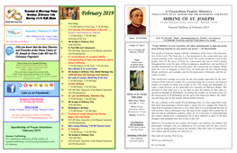 February 2019 PIOUS UNION of ST