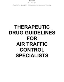 Therapeutic Drug Guidelines for ATCS