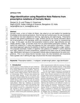 R¯Aga Identification Using Repetitive Note Patterns from Prescriptive