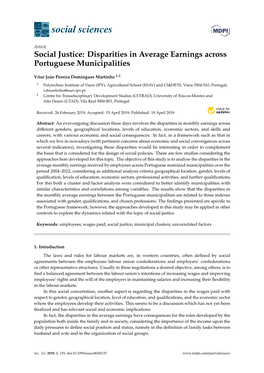 Social Justice: Disparities in Average Earnings Across Portuguese Municipalities