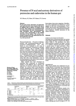 Putrescine and Cadaverine in Thehuman