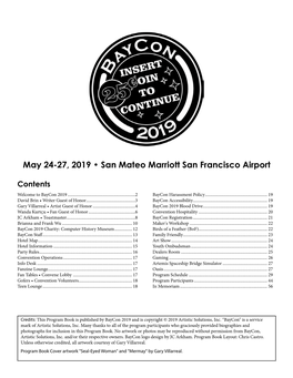 May 24-27, 2019 • San Mateo Marriott San Francisco Airport