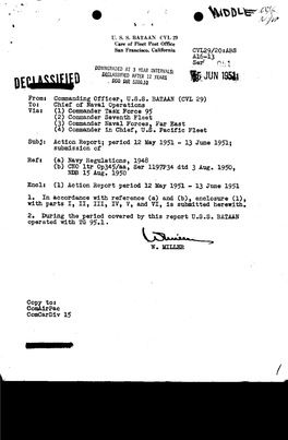 13 June 1951; Subm1s Sion of Ref: (A) Navy Regulations, 1948 (B) CNO Ltr Op345/Aa, Ser Ll97p34 Dtd 3 Aug