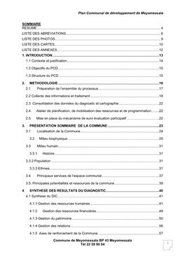 Plan Communal De Développement De Meyomessala Commune De