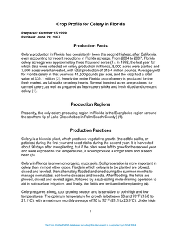 Crop Profile for Celery in Florida