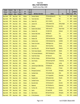 Macy's East SMALL TICKET DEPARTMENTS Store/DC List As of May 4, 2008 Page 1 of 19 As of 3/10/2008