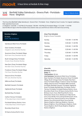 6 Bus Time Schedule & Line Route