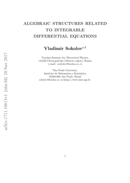 Algebraic Structures Related to Integrable Differential Equations