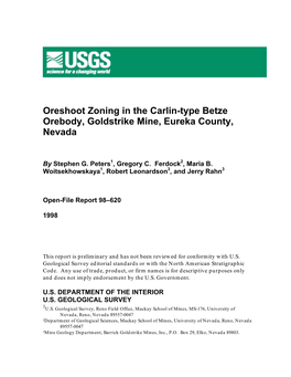 Oreshoot Zoning in the Carlin-Type Betze Orebody, Goldstrike Mine, Eureka County, Nevada