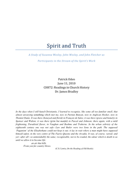 Spirit and Truth