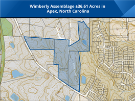 Wimberly Assemblage ±36.61 Acres in Apex, North Carolina