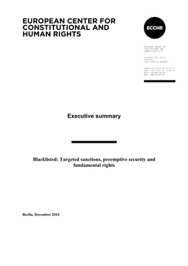 Executive Summary Blacklisted