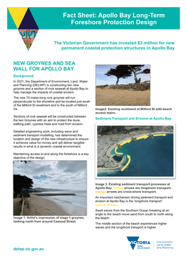 Fact Sheet: Apollo Bay Long-Term Foreshore Protection Design