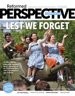 Reformed PERSPECTIVE Perspective? a MAGAZINE for the CHRISTIAN FAMILY