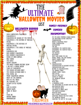 The Ultimate Halloween Movies List