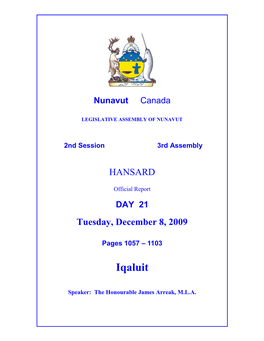 Nunavut Hansard 1057