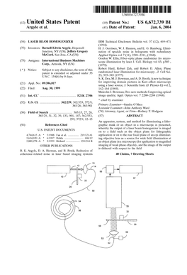 (12) United States Patent (10) Patent N0.: US 6,672,739 B1 Argyle Et Al