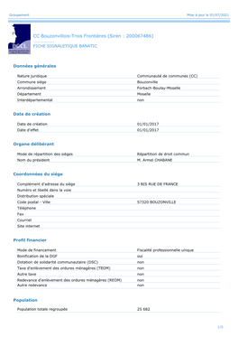 CC Bouzonvillois-Trois Frontières (Siren : 200067486)