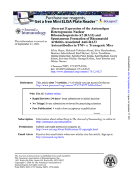 Transgenic Mice Α Autoantibodies In