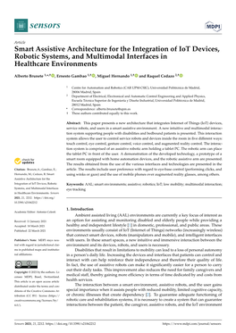 Smart Assistive Architecture for the Integration of Iot Devices, Robotic Systems, and Multimodal Interfaces in Healthcare Environments