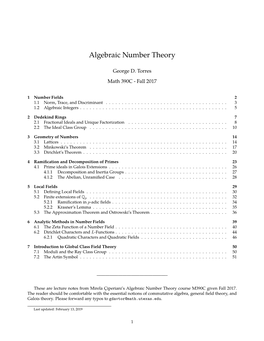 Algebraic Number Theory