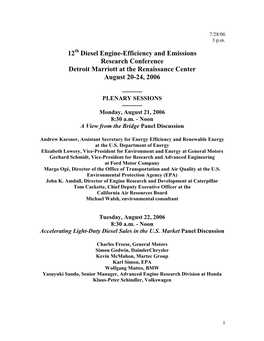 12Th Diesel Engine-Efficiency and Emissions Research (DEER