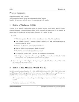 Process Dynamics 1 Battle of Trafalgar (1805)