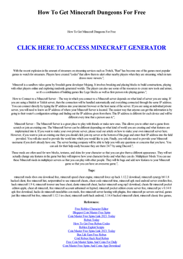 How to Get Minecraft Dungeons for Free