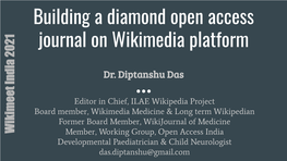 Building a Diamond Open Access Journal on Wikimedia Platform