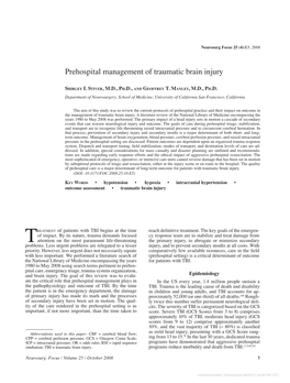 Prehospital Management of Traumatic Brain Injury