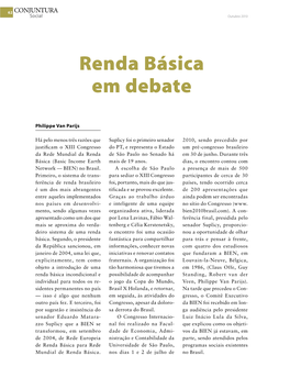 Renda Básica Em Debate