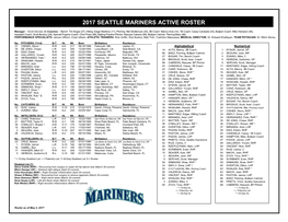 Mariners Active Roster